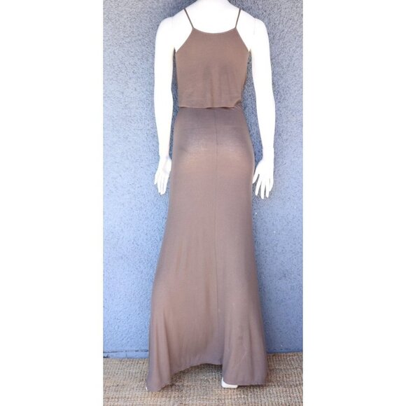 BCBCMAXAZRIA Women’s Size XXS Mocha Brown Maxi Dress Ribbed Knit Scoop Neck $225 - Picture 5 of 5